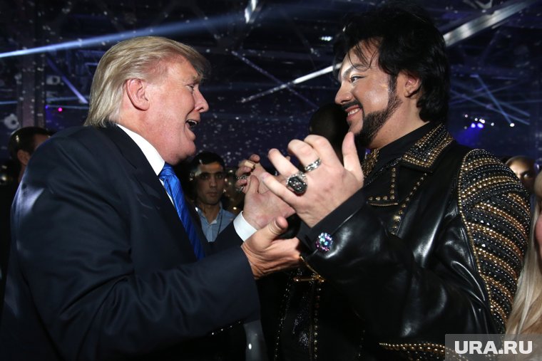 Трамп и Филипп Киркоров на конкурсе «Мисс Вселенная 2013» в Москве