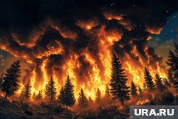 Пожар на складе привел к обрушению кровли