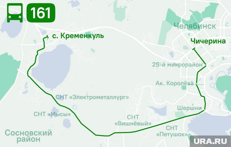 Маршрут следования нового автобуса №161
