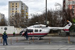 На месте взрыва в ЖК в Москве заметили вертолет