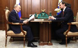 Встреча Владимира Путина и Алексея Репика прошла в Кремле 6 мая
