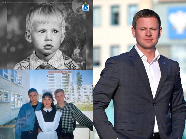 Антон Колодин в школьные годы и сейчас