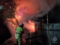 Пожар в селе Омутинское