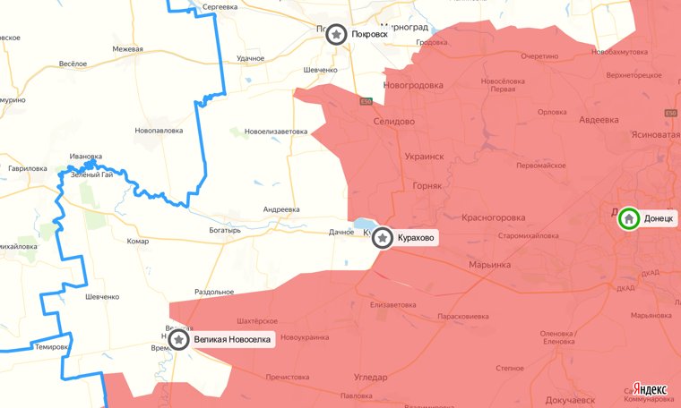 Великая Новоселка расположена на границе между Донецкой Народной Республикой и Запорожской областью