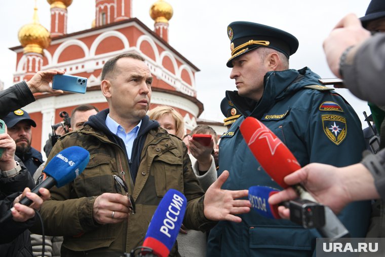 Министр МЧС Александр Куренков приезжал в Курган и проверял строительство дамбы