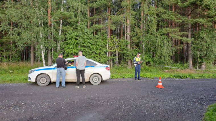 Полицейские разбираются с произошедшим