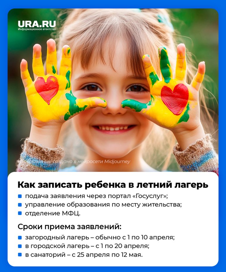 Заявление на путевку в лагерь можно подать тремя способами