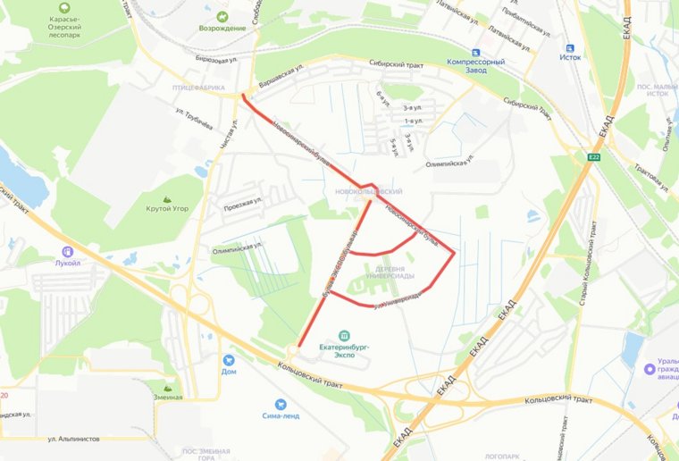 Перекрытие улиц в Новокольцовском микрорайоне
