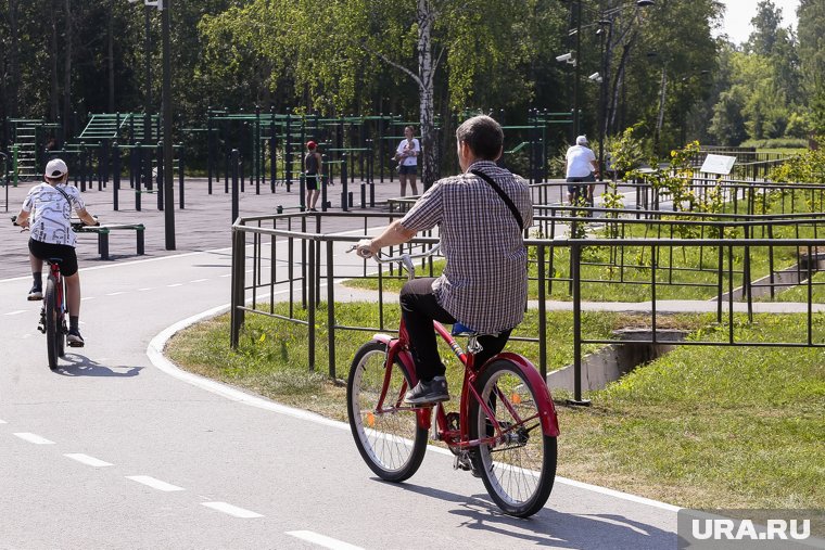 В Кургане пешеходы пожаловались на велосипедистов в экопарке из-за быстрой езды