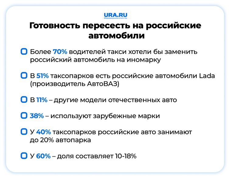 Водители такси, наоборот, мечтают об иномарках