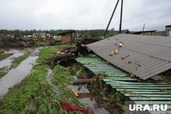 Дом, унесенный водой вместе женщиной и детьми под Карабашом, вернули на место. Видео