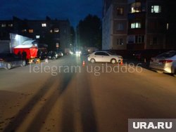 Авария произошла в одном из дворов