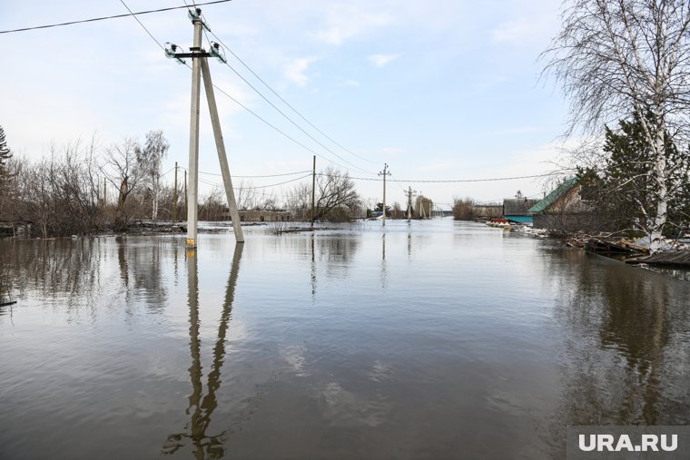 В Курганской области в реке Исеть начала подниматься вода
