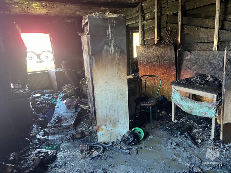 В деревне Анисимовка дети спаслись из горящего дома 