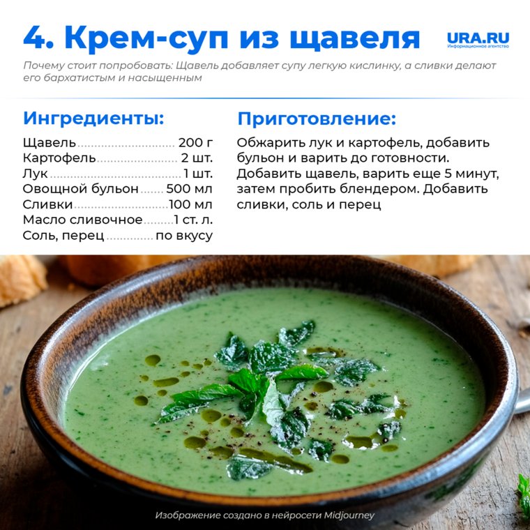 Сливочная текстура и легкая кислинка делают этот суп необычным и запоминающимся