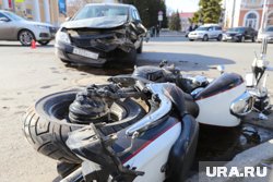 Мотоциклист в Шадринске пролетел пять метров после аварии на перекрестке (архивное фото)
