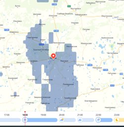 Карта осадков в Кургане на 18 часов