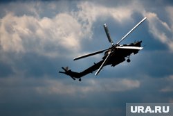 В Кургане вертолет прилетел к месту учений силовиков