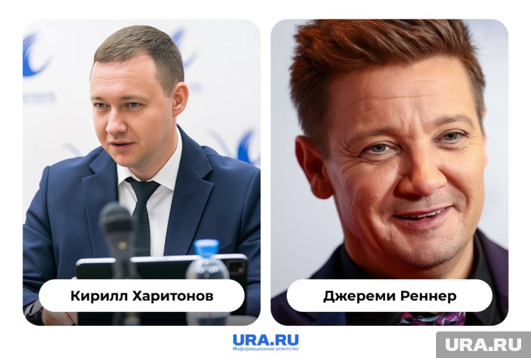 Директор департамента внутренней политики ХМАО Кирилл Харитонов и актер Джереми Реннер