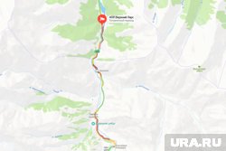 Почти вся дорога на «Верхний Ларс» багровая