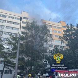 В доме на улице Стойкости в Петербурге начался пожар после того, как жители услышали хлопок