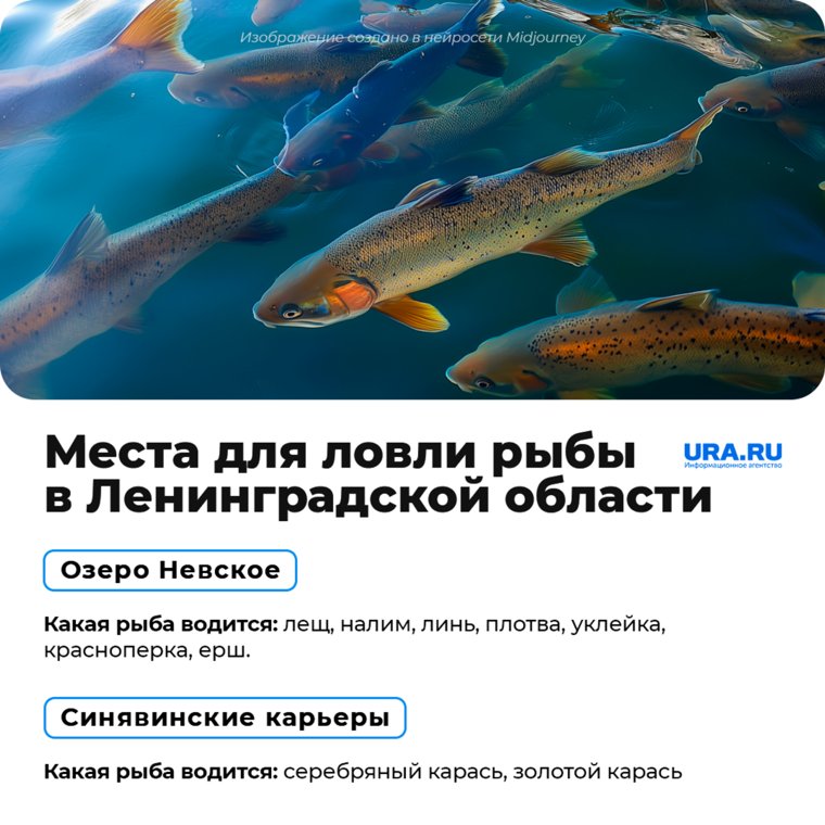 Места для ловли рыбы в Ленинградской области