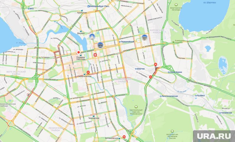 Обстановка на дорогах в Екатеринбурге