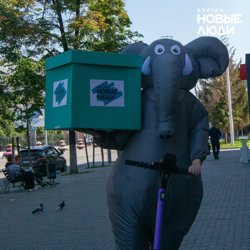 Слон курганских «Новых людей» доставил документы кандидатов-списочников в избирком