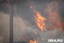 Огнем была охвачена кровля двухэтажного кирпичного здания