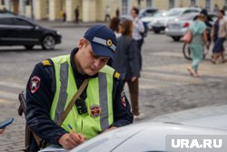 Сотрудник ГИБДД остановил нарушителя за тонировку