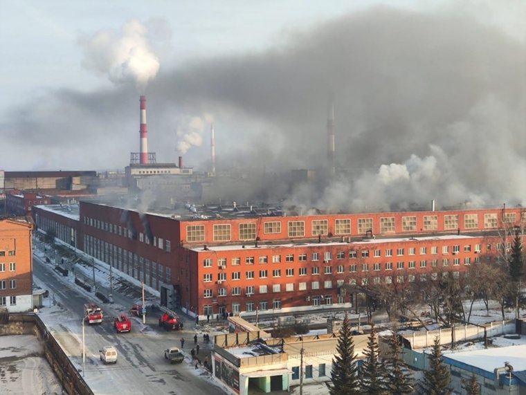 Пожар на автозаводе «Урал» в Миассе 