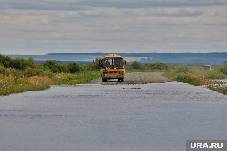 Автобус до курганского села не работал в период половодья