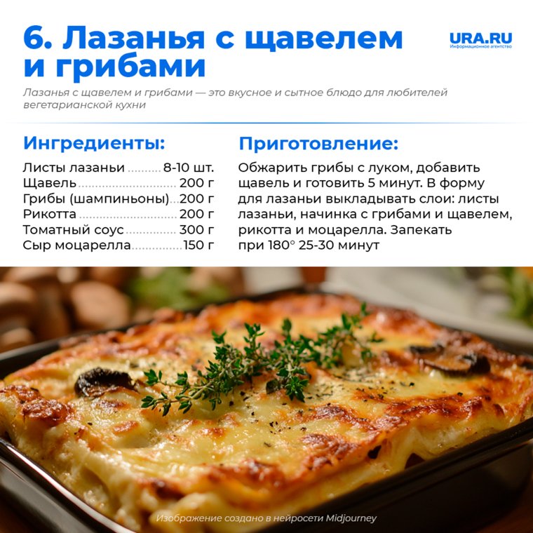Нежный щавель и грибы создают интересную альтернативу мясной начинке