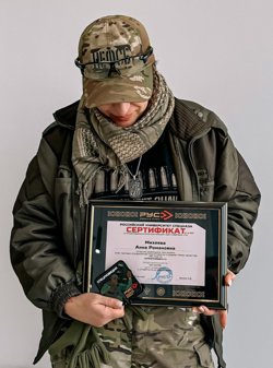 Анна прошла обучение на курсах военкоров в Российском университете спецназа в Чеченской республике