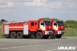 Курганская спецтехника в Кыргызстане охраняет территорию аэропортов