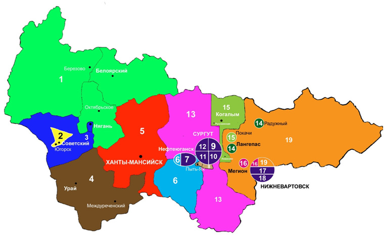 Какое голосование не используется в хмао. Схема Ханты Мансийского автономного округа. Схема избирательных округов Тюменской областной. Схема одномандатных избирательных округов. Карта одномандатных избирательных округо.