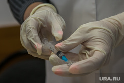Вакцинация членов правительства Курганской обл. Курган, шприц, прививка от гриппа, перчатки медицинские, руки медсестры, вакцинация, медицина