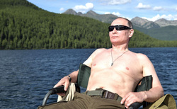 Отпуск Владимира Путина в Тыве, путин владимир, отдых, отпуск, река, рыбалка