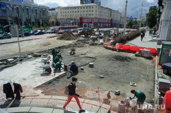 Виды Екатеринбурга, ремонт дорог, дорожные работы, строительные работы, площадь1905 года, екатеринбург, проспект ленина