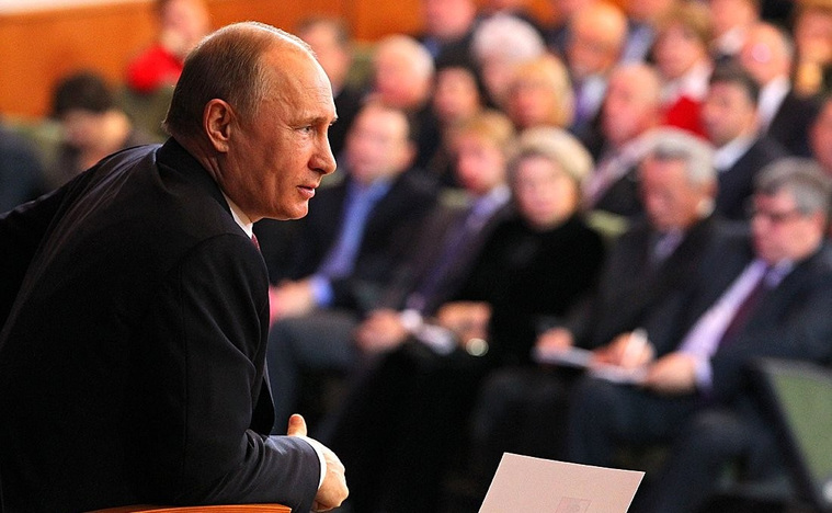 Во время предвыборной кампании 2012 года и после нее Владимир Путин неоднократно встречался со своими доверенными лицами (на снимке — встреча в Москве, в декабре 2012-го)