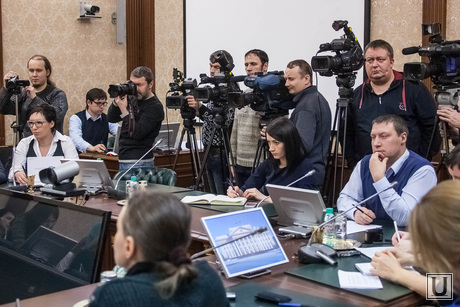 Пресс-конференция Владимира Якушева Итоги года. Тюмень, журналисты, телекамеры