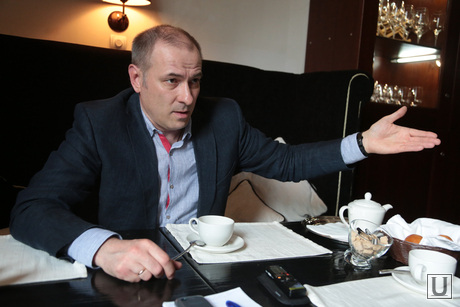 Предприниматель Константин Окунев во время интервью. Пермь  , Окунев Константин