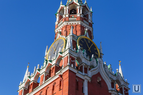 Клипарт, часы на башне, москва, кремль