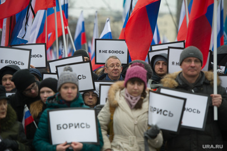 Траурное шествие памяти Бориса Немцова в Москве