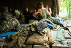 Полевой лагерь 2-го артбатальона бригады "Кальмиус" под Донецком. Июнь 2015