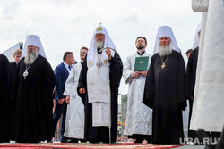 Патриарх Кирилл в Кургане на церемонии освящения закладного камня Троицкого храма, православие, патриарх, патриарх кирилл