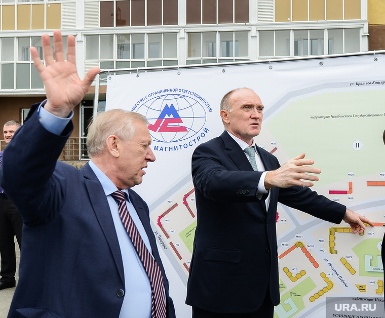 Борис Дубровский посетил микрорайон "Академ Riverside", где осмотрит текущий этап застройки жилого комплекса. Челябинск, магнитострой, лакницкий олег, тефтелев евгений, дубровский борис