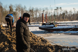 Восстановление переправы на реке Лямин, разрушенной ледоходом. Сургут