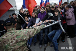 Несанкционированная акция против изменения пенсионного законодательства в Перми