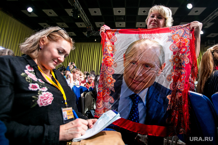 Перед пресс-конференцией Владимира Путина. Москва